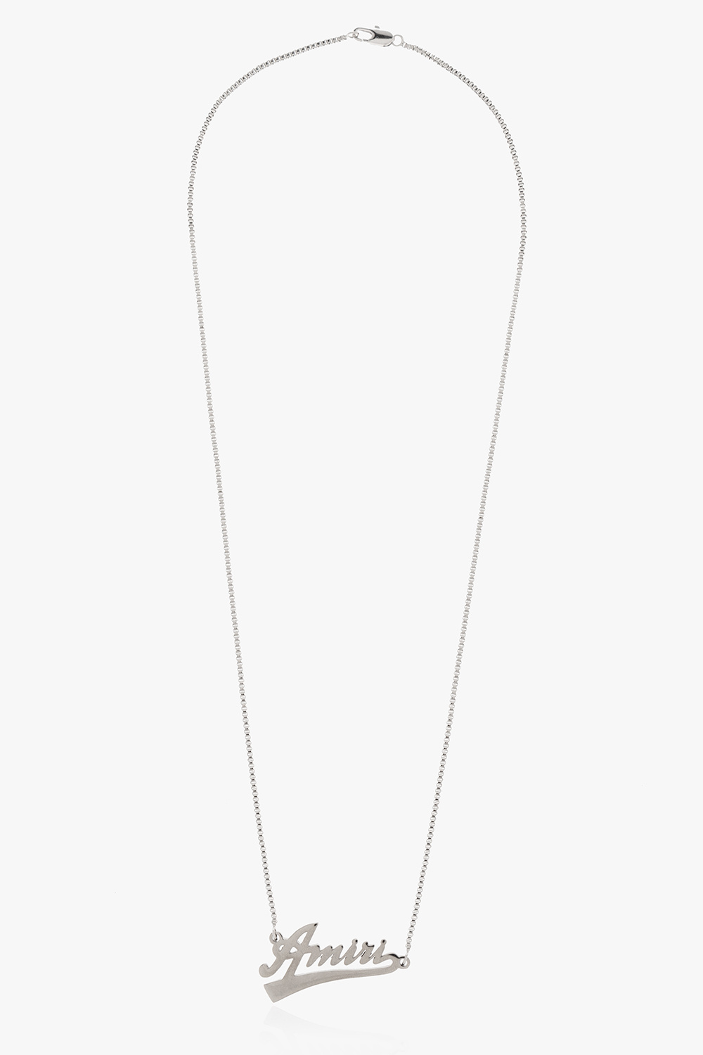 Silver Necklace with logo Amiri - SchaferandweinerShops